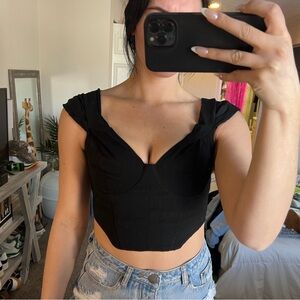 H&M crop corset top